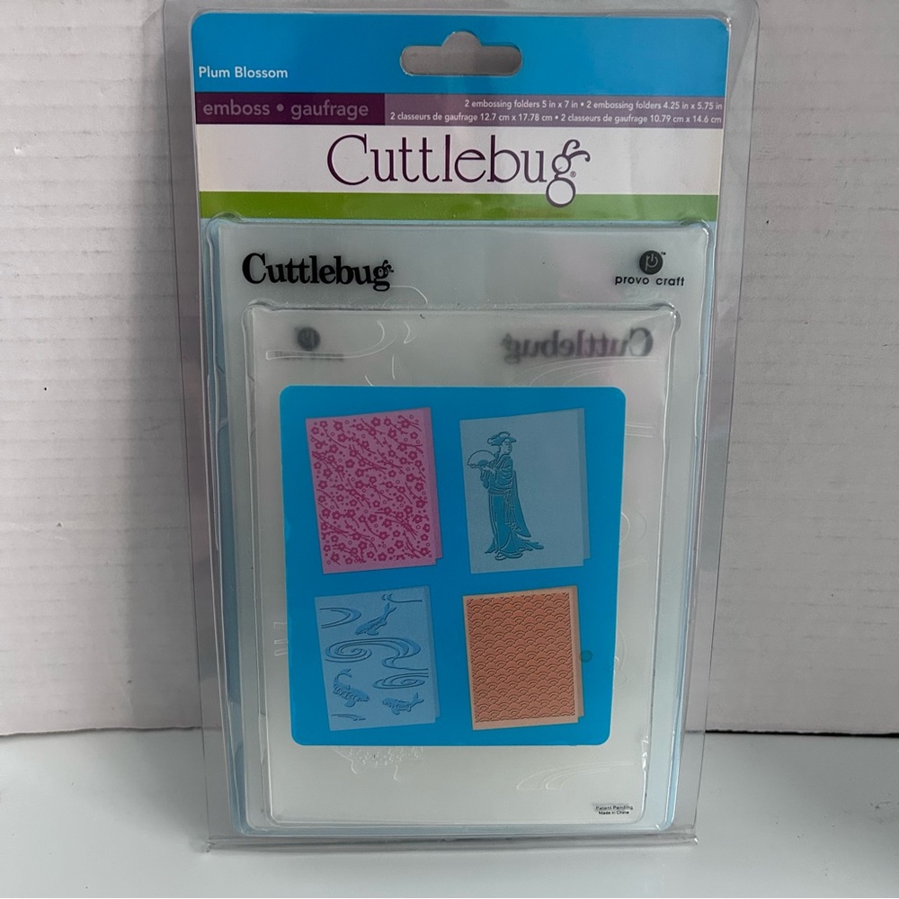 Cuttlebug 4 pcs embossing folders - PLUM BLOSSOM